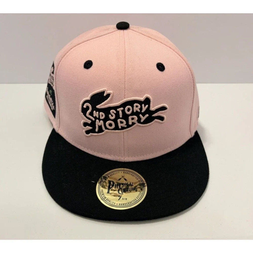 2nd Story Morry Fitted Hat Pink Size 7 3/8 NWT Physical Culture Supply Co.